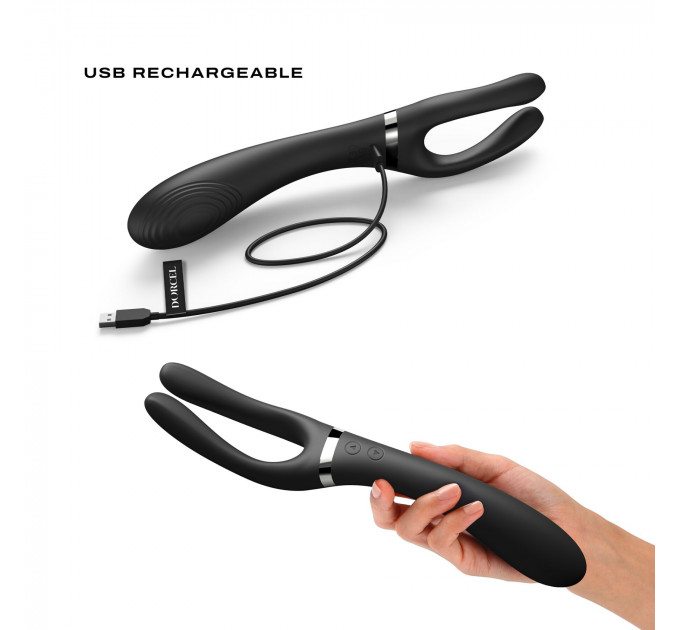 Вібратор-стимулятор Dorcel INFINITE JOY BLACK, багатофункціональний, унісекс