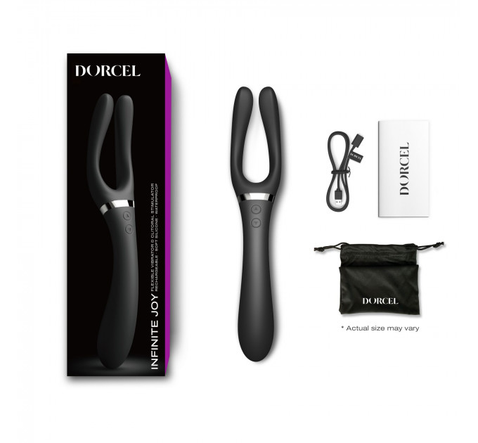 Вібратор-стимулятор Dorcel INFINITE JOY BLACK, багатофункціональний, унісекс