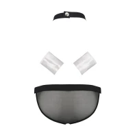 Комплект еротичної чоловічої білизни Passion 036 ALFRED XXL/XXXL Black, труси, комірець, манжети — Просмотреть изображение 6