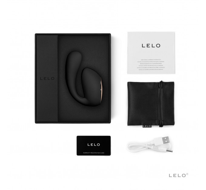 Смарт-вібратор LELO Ida Wave Black, вагінально-кліторальний, технологія WaveMotion, 2 мотори