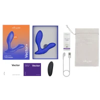 Смарт-вібромасажер простати We-Vibe Vector+ ROYAL BLUE, пульт ДК, регульований кут нахилу — Переглянути зображення 6