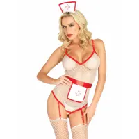 Костюм медсестри Leg Avenue Roleplay TLC Nurse One size White — Просмотреть изображение 1