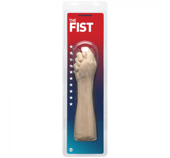 Кулак для фістингу Doc Johnson The Fist, Flesh, реалістична чоловіча рука, довге передпліччя