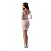 Напівпрозора мінісукня Passion BS101 One Size, white, рукава-мітенки — Просмотреть изображение 2