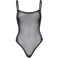 Еротичне боді Leg Avenue Cami bodysuit with thong Black M/L, на бретелях — Переглянути зображення 3