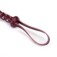 Флогер Liebe Seele Wine Red Studded Flogger, натуральна шкіра — Переглянути зображення 2