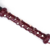 Флогер Liebe Seele Wine Red Studded Flogger, натуральна шкіра — Переглянути зображення 3