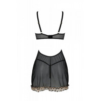 Эротический пеньюар Passion MARINA CHEMISE, S/M, beige