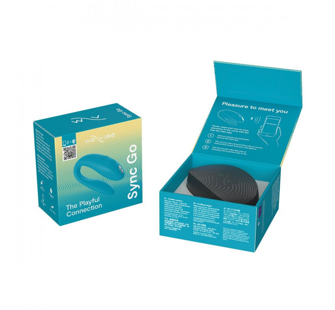 Смарт-вібратор для пар We-Vibe Sync GO Turquoise, тревел-кейс