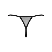 Трусики-стрінги Obsessive Novenes crotchless thong, XS/S, сітка, стрепи, прикраса зі стразами — Переглянути зображення 4