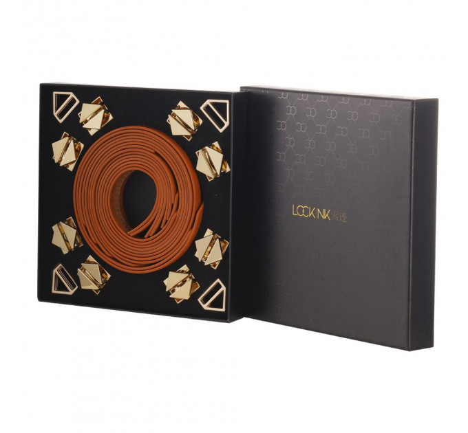 Набір із 8 ременів для зв'язування LOCKINK 8-Bondage-Straps Restraint Set - Brown