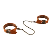 Набір для бондажу LOCKINK 8-Bondage-Straps Restraint Set, коричневий, 8 ременів з натуральної шкіри — Переглянути зображення 4