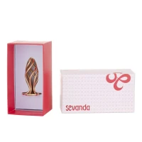 Металева анальна пробка LOCKINK SEVANDA Hollow Spiral Golden, L, золотиста, діаметр 3,9 см — Переглянути зображення 3