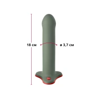 Фалоімітатор Fun Factory MAGNUM, оливковий, дуже гнучкий, довжина 18,3 см, діаметр 3,7 см — Переглянути зображення 2