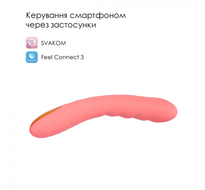 Смарт-вібратор з пульсацією Svakom Ava Neo Peach Pink, 15 режимів роботи, водонепроникний