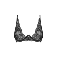 Бюстгальтер Obsessive Nutris bra, XL/2XL, мереживо, м’які чашки, кісточки під грудьми — Переглянути зображення 3