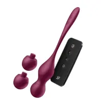Смарт-вагінальні кульки з вібрацією Satisfyer Love Birds Vary Connect App, змінювана маса, пульт ДК — Просмотреть изображение 1