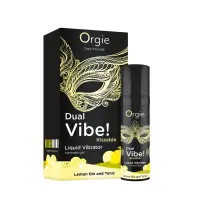 Рідкий вібратор Orgie Dual Vibe! Lemon Gin And Tonic Kissable Liquid Vibrator, 15 мл — Просмотреть изображение 1