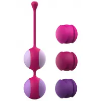 Вагінальні кульки Liebe Kewos — Cerise/Candy Violet, 5 кульок у комплекті, 15, 25, 35, 45 та 55 г — Переглянути зображення 4