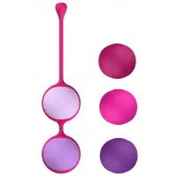 Вагінальні кульки Liebe Kewos — Cerise/Candy Violet, 5 кульок у комплекті, 15, 25, 35, 45 та 55 г — Переглянути зображення 3