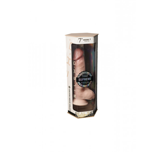 Фалоімітатор SilexD Johnny Premium Real Skin Flesh (7in MODEL 1), ультрареалістик, діаметр 3,8 см