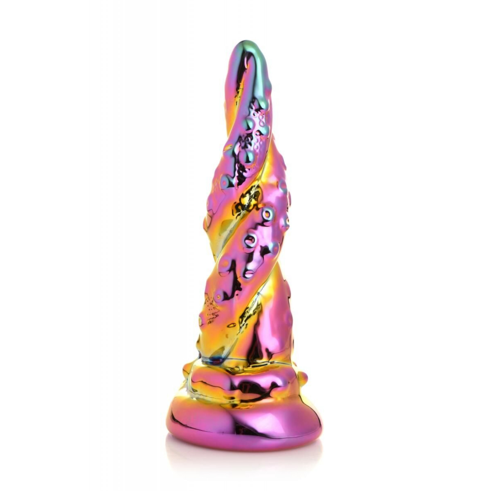 Фентезійний скляний фалоімітатор Creature Cocks Enchanting Rainbow Glass Dildo, 16 см