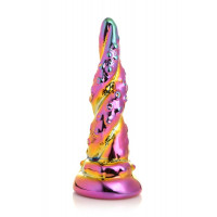 Фентезійний скляний фалоімітатор Creature Cocks Enchanting Rainbow Glass Dildo, 16 см
