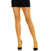 Колготки Leg Avenue Eyelet Net Tights Neon Orange One Size — Переглянути зображення 1