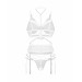 Комплект Obsessive Premisis White 3-pcs crotchless set 2XL/3X