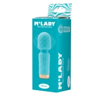 Вібромасажер M’Lady Mini Vibrating Wand Teal — Переглянути зображення 2