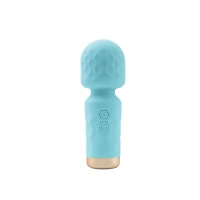 Вібромасажер M’Lady Mini Vibrating Wand Teal — Переглянути зображення 1