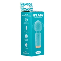Вібромасажер M’Lady Mini Vibrating Wand Teal — Переглянути зображення 6