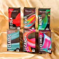 Презервативи Holographic Recare Ice Cream Big Dotted Condoms 12 шт, з пухирцями, аромат: морозиво — Переглянути зображення 7