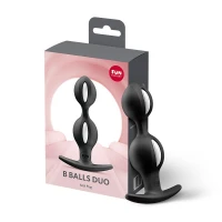Анальні кульки Fun Factory B BALLS DUO Black, ефект вібрації, діаметр 3,2 та 3,6 см — Переглянути зображення 3