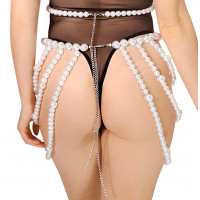 Юбка из жемчуга Art of Sex - Jasmine, цвет белый, размер XS-2XL