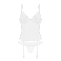 Корсет Obsessive Alissium corset &amp; thong M/L (м'ята упаковка!!!) — Переглянути зображення 7