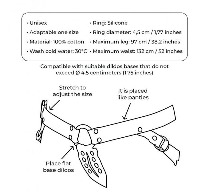 Трусики для страпона Adrien Lastic Strap-ON Harness черные