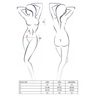 Комплект белья Passion KELLY SET L/XL, black, лиф, трусики, пояс для чулок