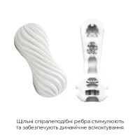 Мастурбатор Tenga Flex Silky White зі змінною інтенсивністю, можна скручувати — Просмотреть изображение 4