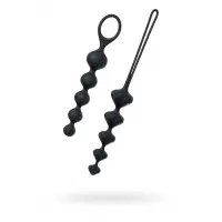 Набір анальних намистин Satisfyer Beads Black, силікон, макс. діаметр 3,3 см та 3,5 см — Переглянути зображення 2
