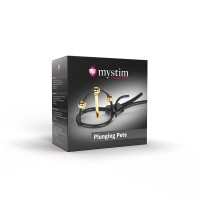 Утяжка для пеніса Mystim Plunging Pete, позолочена, з двома кульками і коротким уретральним зондом