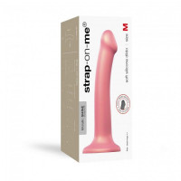 Насадка для страпона Strap-On-Me Mono Density Dildo Rose M, диам. 3,3см, однослойный силикон, гибкий Насадка для страпона Strap-On-Me Mono Density Dildo Rose M, диам. 3,3см, однослойный силикон, гибкий