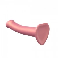 Насадка для страпона Strap-On-Me Mono Density Dildo Rose M, диам. 3,3см, однослойный силикон, гибкий — Просмотреть изображение 2
