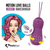 Вагінальні кульки з перлинним масажем FeelzToys Motion Love Balls Foxy з пультом ДК, 7 режимів — Просмотреть изображение 2