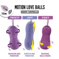 Вагінальні кульки з перлинним масажем FeelzToys Motion Love Balls Foxy з пультом ДК, 7 режимів — Просмотреть изображение 3