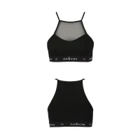 Спортивний топ з прозорою вставкою Passion PS006 TOP L, black — Переглянути зображення 5