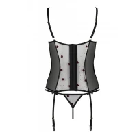 Корсет з підв'язками, стрінги Passion LOVELIA CORSET XXL/XXXL, black — Переглянути зображення 6