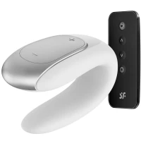 Смартвібратор для пар Satisfyer Double Fun (White) з пультом ДК — Переглянути зображення 1