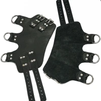 Поножі-манжети для підвісу за ноги Art of Sex – Leg Cuffs For Suspension, чорні, натуральна шкіра — Переглянути зображення 3