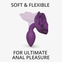 Силіконова анальна пробка Love To Love OPEN ROSES S SIZE - PURPLE RAIN — Переглянути зображення 2